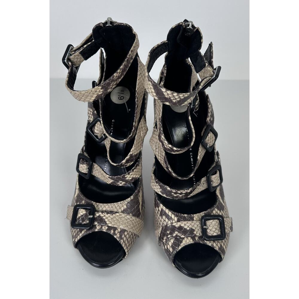 Barbara Bui Platform Strap Sandals Python Embosse… - image 3